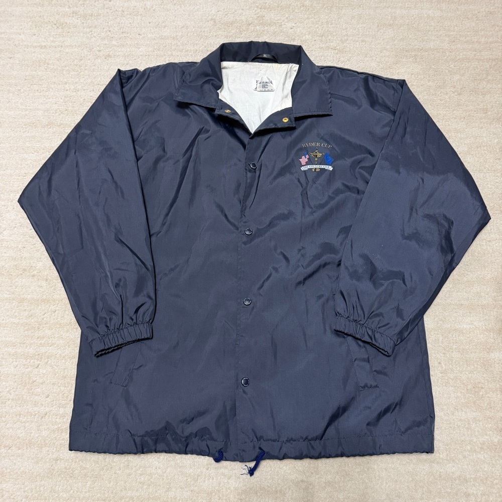 Vintage Escada Sport Ryder Cup Country Club Golf Jacket Big Logo Men's XL Blue